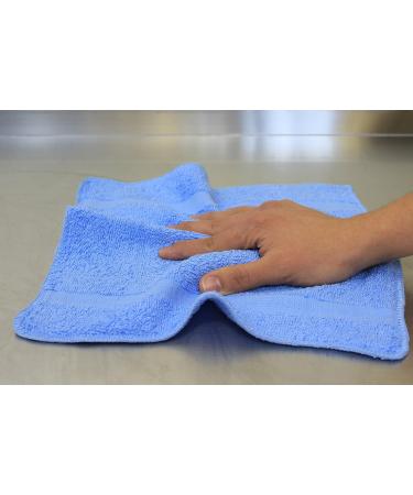 15 Pack Small Cotton Wash Cloths - Super Soft Towels in Burgundy, Blue, and Pink - Buy Online on SooperMarket.com