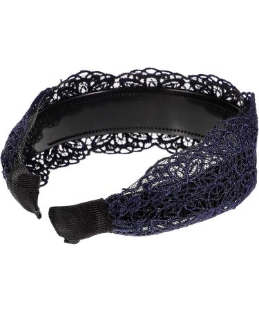 minkissy Lace Hair Hoop - Broadside Lace Headband Floral Lace Headband Gothic Headband Fancy Decor for Women Girls (Black) - Buy Online on SooperMarket.com