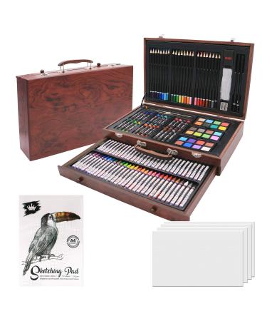 148 Piece Deluxe Art Set Artist Drawing&Painting Set Art Supplies with Wooden Case Professional Art Kit for KidsSet- Art Supplies with Wooden Case Professional Art Kit for Kids Teens and Adults Large