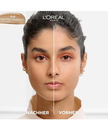 L'Or al Paris Tinted Serum - Nourishing Liquid Foundation with Hyaluronic Acid Perfect Match No. 5-6 Medium-Dark 30ml | International Shipping Available - Buy Online on SooperMarket.com