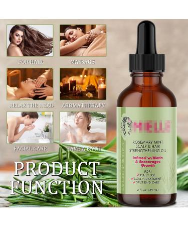 Organic Rosemary Oil for Hair Growth | Natural Essential Oil for Hair Loss & Damage Treatment 1 Piece - Buy Online on SooperMarket.com
