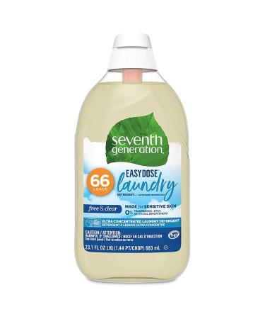 Seventh Generation Laundry Detergent Ultra Concentrated EasyDose Free & Clear 23.1 Fl Oz Unscented