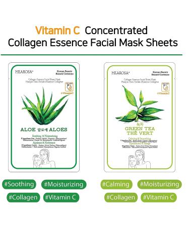 MEAROSA Vitamin C Collagen Essence Face Mask - 8 Pack | Korean Skin Care | Premium Quality - Buy Online on SooperMarket.com