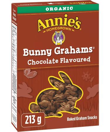 Annie's Homegrown Organic Chocolate Bunny Grahams 213 Grams & Organic Cheddar Bunnies Baked Snack Crackers 213 Grams - Buy Online on SooperMarket.com