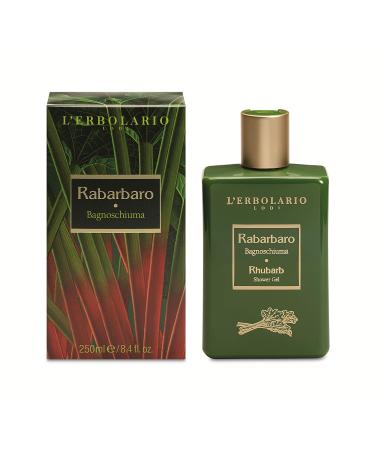 L'Erbolario Rhubarb Shower Gel - Invigorating Freshness - Gives Body An Energizing Boost - Tones And Softens Skin At The Same Time - Fresh And Bittersweet Scent - Paraben Free - Long Lasting - 8.4 Oz