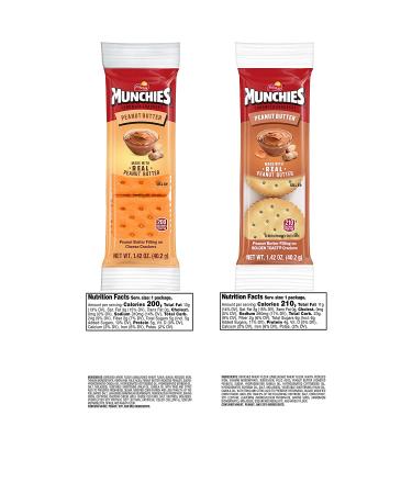 Munchies Sandwich Crackers Peanut Butter Variety Pack - 4 Count - Buy Online on SooperMarket.com