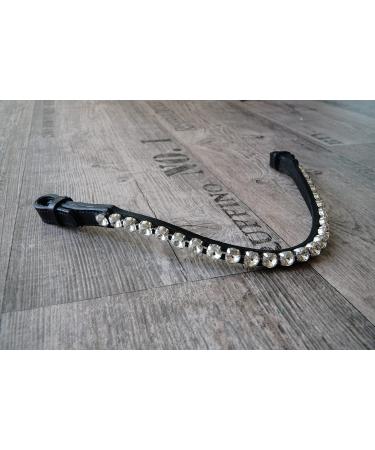 Generic browband with large stones Warmblood Thoroughbred (Thoroughbred 41 cm crystal) Thoroughbred 41 cm crystal