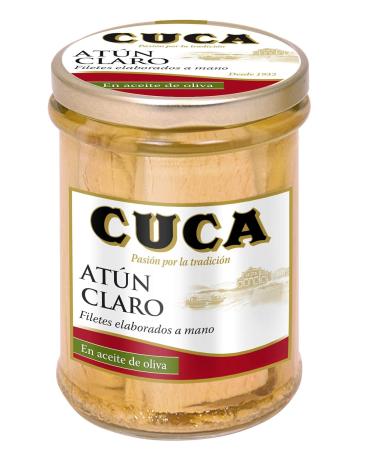 Cuca White Tuna (Bonito Del Norte) Fillets in Olive Oil - 8 Oz Glass Jar | Premium Quality | International Shipping Available - Buy Online on SooperMarket.com