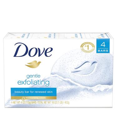 Dove Gentle Exfoliating Beauty Bar - 4 Bars (4 oz Each) | Nourishing & Softening Skin - Buy Online on SooperMarket.com