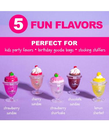 Expressions 10pc Ice Cream Sundae Lip Gloss Collection | Kids Makeup Set | Glittery Dessert Flavored Gloss - Buy Online on SooperMarket.com