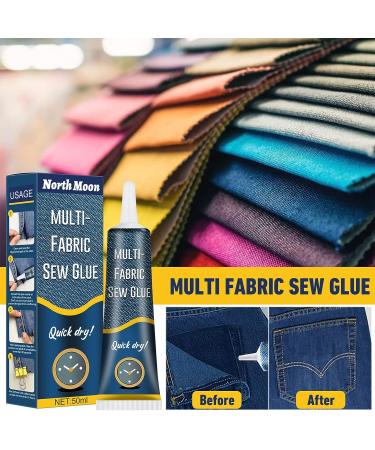 Fabric Repair Glue - Fast Dry Adhesive for Jeans, Pants, Denim, Leather - Washable & Clear - Sewing and Printing - Buy Online on SooperMarket.com