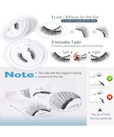 Pawotence Magnetic Eyelashes - No Glue No Eyeliner | Easy Wear Reusable Kit | Soft Magnets | 1 Pair Style III - Buy Online on SooperMarket.com