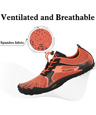 Womens Barefoot Trail Running Shoes 9.5 Orange | Wide Toe Box  Zero Drop Sole | Outdoor Cross Trainer for Minimalist Walking - Buy Online on SooperMarket.com