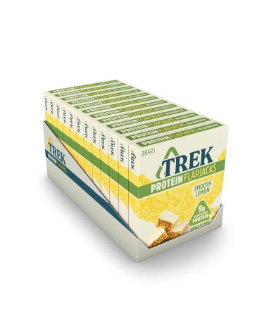 TREK High Protein Flapjack Smooth Lemon - Gluten Free - Plant Based - Vegan Snack - 50g x 36 bars