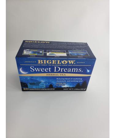 Bigelow Sweet Dreams Herbal Tea Caffeine Free 20 Tea Bags 1.09 oz (30 g)