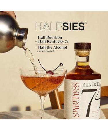 SPIRITLESS Kentucky 74 | Non-Alcoholic Bourbon Whiskey Spirit | Fully Distilled Mocktail & Cocktail Ingredient | For Halfsies or Fully Spiritless | Non-GMO & Vegan | 375 ml Bottle - Buy Online on SooperMarket.com