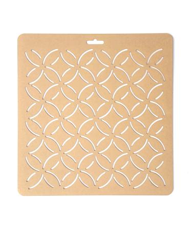 THEALESE Sashiko Stencil by Acrylic - Sashiko Embroidery Pattern - Quilting Stencil | Petals