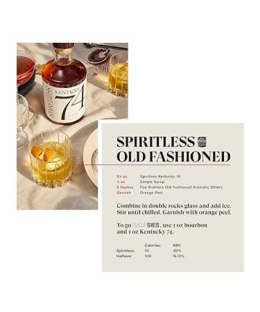 SPIRITLESS Kentucky 74 | Non-Alcoholic Bourbon Whiskey Spirit | Fully Distilled Mocktail & Cocktail Ingredient | For Halfsies or Fully Spiritless | Non-GMO & Vegan | 375 ml Bottle - Buy Online on SooperMarket.com