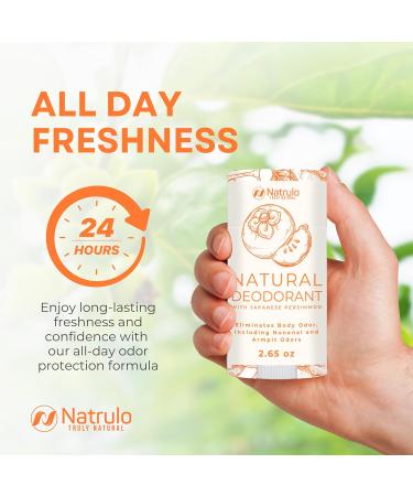 Persimmon Deodorant - All-Natural & Aluminum-Free | Long-Lasting Odor Elimination for Men & Women | Made in USA with Japanese Persimmon Extract - Buy Online on SooperMarket.com