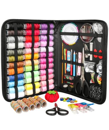 GOANDO Sewing Kit for Adults Needle and Thread Kit for Sewing Upgrade 41 XL Spools of Thread 206 Pcs Oxford Fabric Case Portable Basic Sewing Repair Kits for Beginners Traveler Emergency Extra Large- 206 PCS