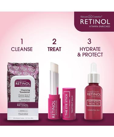 Retinol Anti-Aging Eye Stick Treatment Balm | Hydrates, Firms, Brightens, Smooths Fine Lines | Vitamin A, C, E | Youthful Eyes Secret - Buy Online on SooperMarket.com