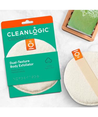 CleanLogic Dual Texture Body Exfoliator - Certified Organic - Pack of 6 - Buy Online on SooperMarket.com