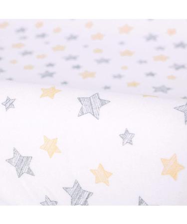 Ceba Baby Changing Pad Covers Set - 2 Wrap Edition Extra Thick Cotton Dark Gray Star Design Fits 50x70/50x80 cm Diaper Pad - Buy Online on SooperMarket.com