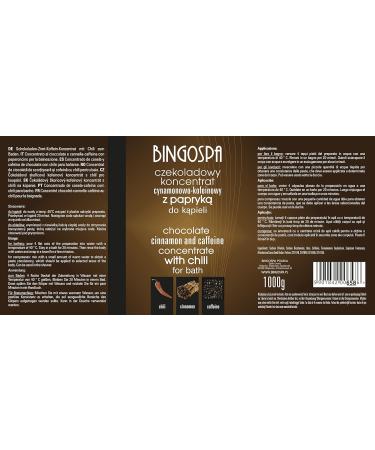 Buy BINGOSPA Chocolate-Cinnamon Caffeine Concentrate with Chili for Bathing & Spa - 1000g - International Shipping Available - Buy Online on SooperMarket.com