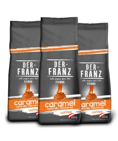 Der-Franz coffee flavoured with caramel Arabica and Robusta coffee beans 3 x 500 g Caramel 500 g (pack of 3)