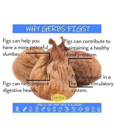GERBS Dried Whole Figs 2 LBS | Allergy Friendly | Sulfur Dioxide Free | Vitamin C Boost | Gluten & Peanut Free - Buy Online on SooperMarket.com