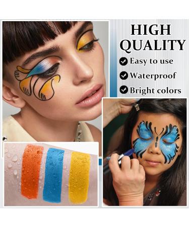 Neon Orange Face Paint Stick | Sports Eye Black Skeleton Clown Zombie & Vampire Makeup - Ideal for Halloween & Cosplay - Buy Online on SooperMarket.com