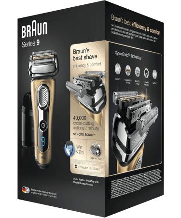 Braun 9299cc Series 9 Men's Electric Beard Trimmer with Blade Cleaning Station and Travel Case Gold Edition - Buy Online on SooperMarket.com