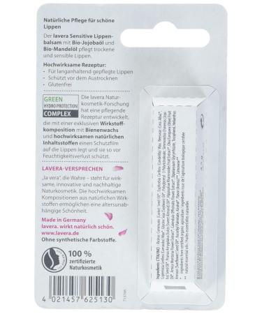 Lavera Base Sensitive Lip Balm - Natural Moisturizing Care | 4.5g | Shop Internationally - Buy Online on SooperMarket.com