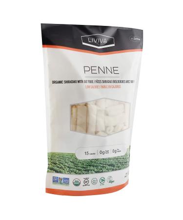 Liviva Organic Shirataki Oat Fiber Penne - Low Calorie Pasta, 400g - Buy Online on SooperMarket.com