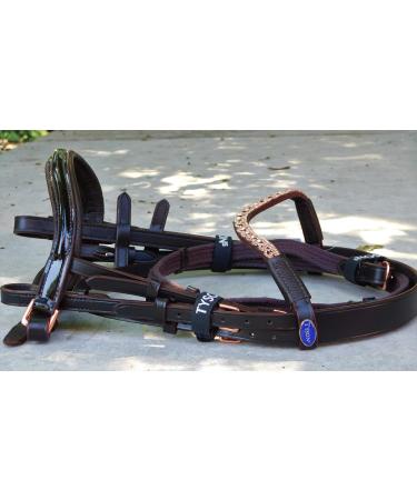 Buy Tysons Breeches Bridle in Rose Gold | Mini Shetty Riding Bridle with Leather Glitter Rhinestones + Reins - International Shipping Available - Buy Online on SooperMarket.com