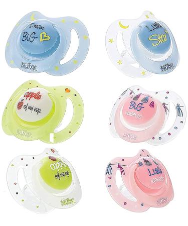 Baby Pacifiers Silicone Bow Tie Glow in the Dark Oval Pacifiers Silicone Pacifiers BPA Free 2 Pack