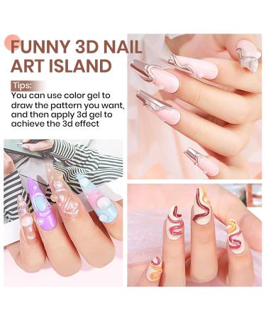 MIZHSE 3D Nail Gel - Clear Sculpting Gel for Nail Art | 15g Molding & 5D Embossed Gel for Stunning Manicures | International Shipping Available - Buy Online on SooperMarket.com
