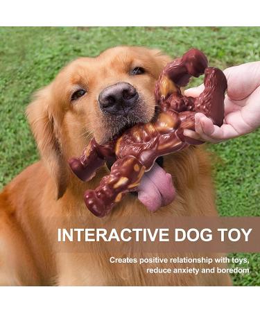LUKITO Indestructible Dog Chew Toy - Real Beef - Aggressive Chewers - Large Dogs - Brown - Buy Online on SooperMarket.com