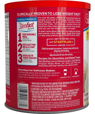 SlimFast French Vanilla Meal Replacement Shake Mix - 10g Protein - 14 Servings (Pack of 1) - Buy Online on SooperMarket.com