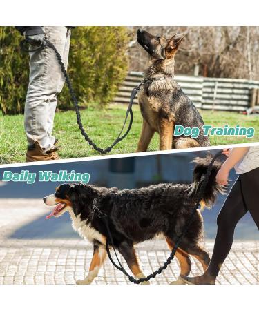 rabbitgoo Bungee Dog Leads for Medium Large Dogs Anti Pull Tactical Lead Rope with 2 Padded Traffic Control Handles for Military Dog Training and Walking Quick Lock Release Black 95-125cm 95-125 cm (Pack of 1) Black - Buy Online on SooperMarket.com