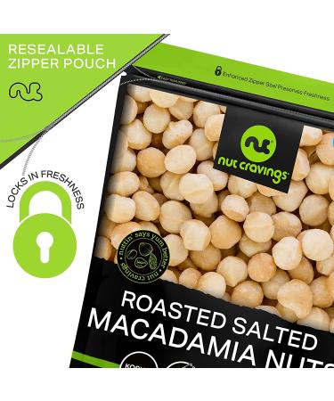 2 LB Freshly Roasted & Salted Macadamia Nuts - Healthy Protein Snack, All Natural, Keto Friendly, Vegan, Kosher - Buy Online on SooperMarket.com