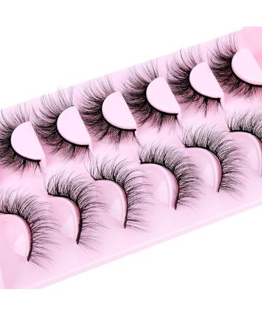 PHKERATA 15MM Wispy Cat Eye False Eyelashes Kit - 7 Pairs + 5ML Glue for Natural, Fluffy Look - Buy Online on SooperMarket.com