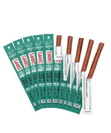 CHOMPS Grass Fed Beef Jerky Meat Snack Sticks - Stick Italian Beef - 1.15 Oz (10 Pack)