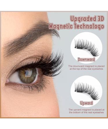 Buy WIWOSEO Reusable Magnetic Eyelashes - Dual Magnetic Lashes for a Natural Look | Glue-Free with Applicator | 2 Pairs B-15MM for Effortless Beauty - Buy Online on SooperMarket.com