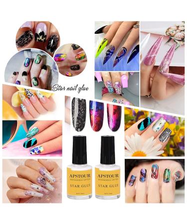 Nail Art Foil Glue Gel for Starry Sky Stickers - 2 Bottles (16ML each) - Buy Online on SooperMarket.com