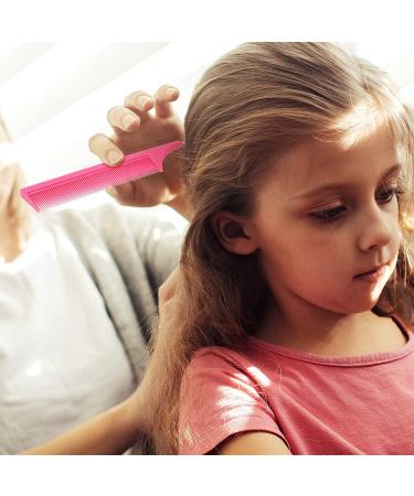 5-Piece Rat Tail Comb Set for Hair Styling - Pink | Stainless Steel Teasing Brush for Men and Women - Ideal for Salon and Home Use - Buy Online on SooperMarket.com