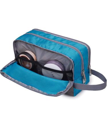 WANDF Toiletry Bag Water-Resistant Nylon Travel Wash Bag Lightweight Dopp Kit for Men and Women (A-Sky Blue) - Buy Online on SooperMarket.com