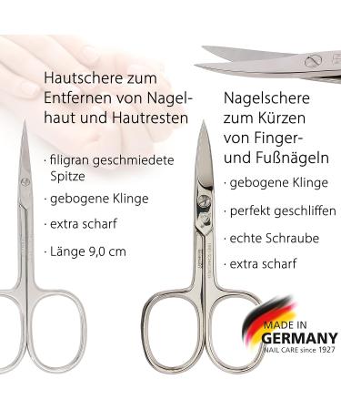 Buy Three Swords Genova 6-Piece Manicure Set | Premium Nail Care Kit in White Synthetic Leather Case | Scissors Clippers Tweezers & Glass Files - Buy Online on SooperMarket.com
