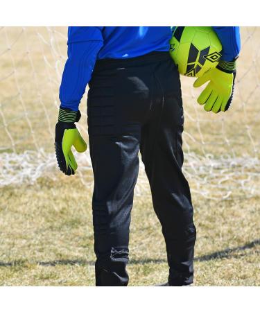 Vizari Primo Black Goalkeeper Pants - 100% Polyester Breathable Padded Hips & Knees Unique Design Side Pockets | M Size - Shop Internationally! - Buy Online on SooperMarket.com