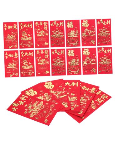 Warmhm 30pcs Red Packet Money Bag Cute Envelopes Red Money Pocket Red Envelopes New Year Envelope Chinese Red Envelope Festival Red Envelope New Year Gift Paper Dragon Pattern China Red 2 179CM